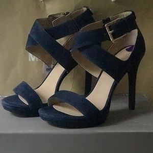 Navy suede Michael Kors heels
